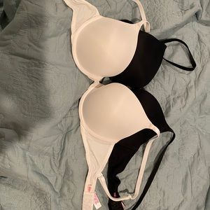 Victoria Secret Pink black and white bra’s